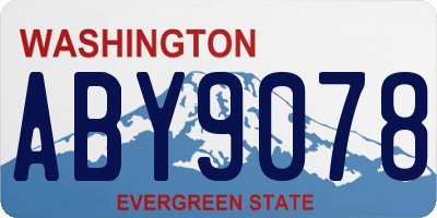 WA license plate ABY9078