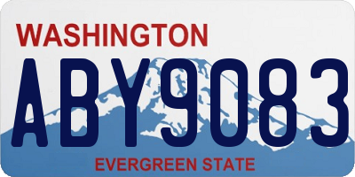 WA license plate ABY9083