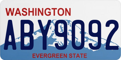 WA license plate ABY9092