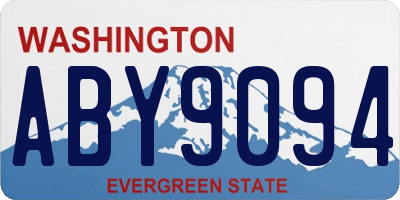 WA license plate ABY9094