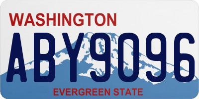 WA license plate ABY9096