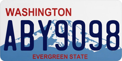 WA license plate ABY9098