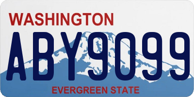 WA license plate ABY9099