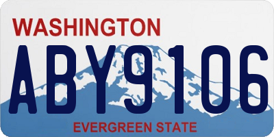 WA license plate ABY9106