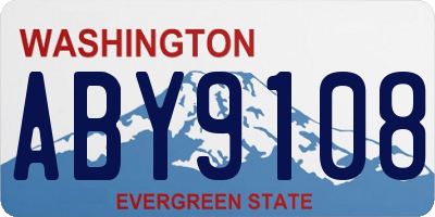 WA license plate ABY9108