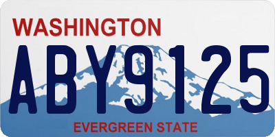WA license plate ABY9125