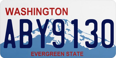 WA license plate ABY9130