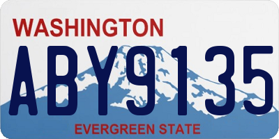 WA license plate ABY9135