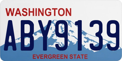 WA license plate ABY9139