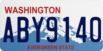WA license plate ABY9140