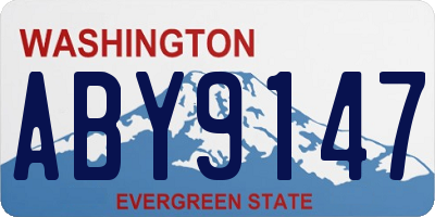 WA license plate ABY9147