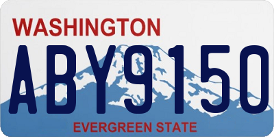 WA license plate ABY9150