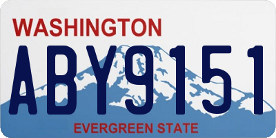 WA license plate ABY9151