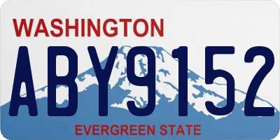 WA license plate ABY9152