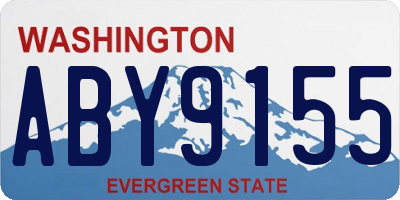 WA license plate ABY9155
