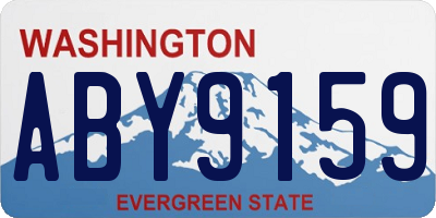 WA license plate ABY9159