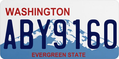 WA license plate ABY9160