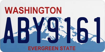 WA license plate ABY9161
