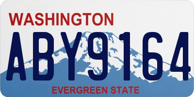 WA license plate ABY9164