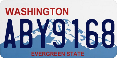 WA license plate ABY9168