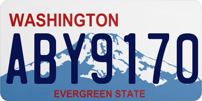 WA license plate ABY9170