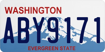 WA license plate ABY9171