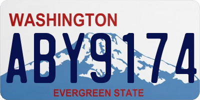 WA license plate ABY9174