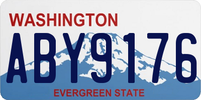 WA license plate ABY9176