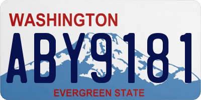 WA license plate ABY9181