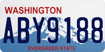 WA license plate ABY9188