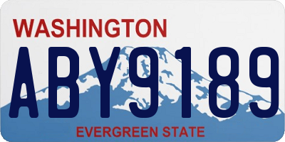 WA license plate ABY9189