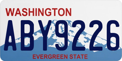 WA license plate ABY9226