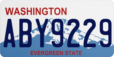 WA license plate ABY9229