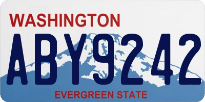 WA license plate ABY9242