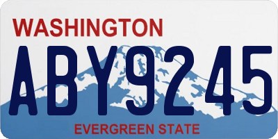 WA license plate ABY9245