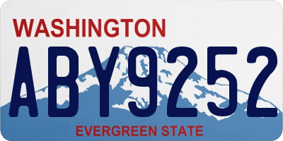 WA license plate ABY9252