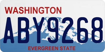 WA license plate ABY9268