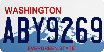 WA license plate ABY9269