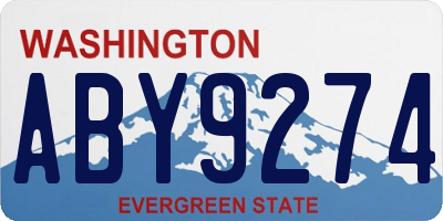 WA license plate ABY9274