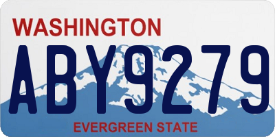WA license plate ABY9279