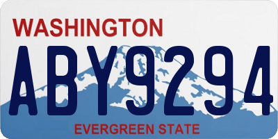 WA license plate ABY9294
