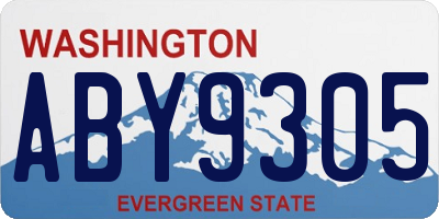 WA license plate ABY9305