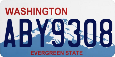 WA license plate ABY9308