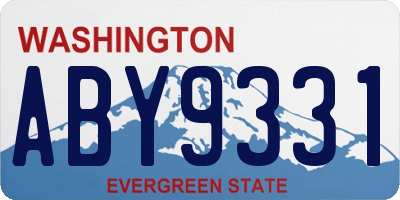 WA license plate ABY9331