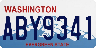 WA license plate ABY9341