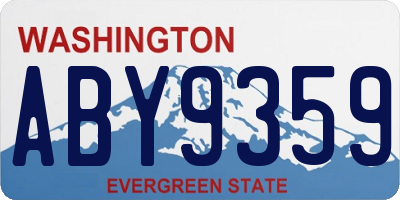 WA license plate ABY9359