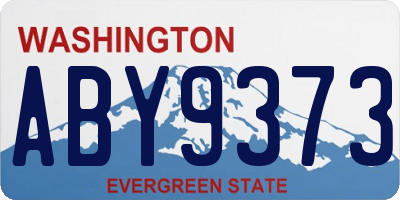 WA license plate ABY9373