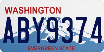 WA license plate ABY9374
