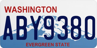 WA license plate ABY9380