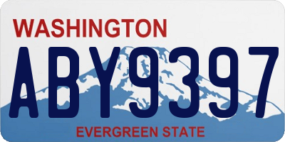 WA license plate ABY9397